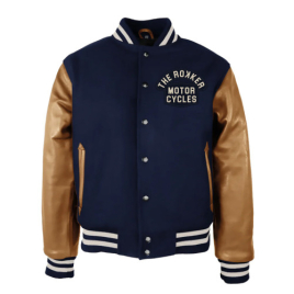 Мотокуртка ROKKER COLLEGE JACKET синий/коричневый
