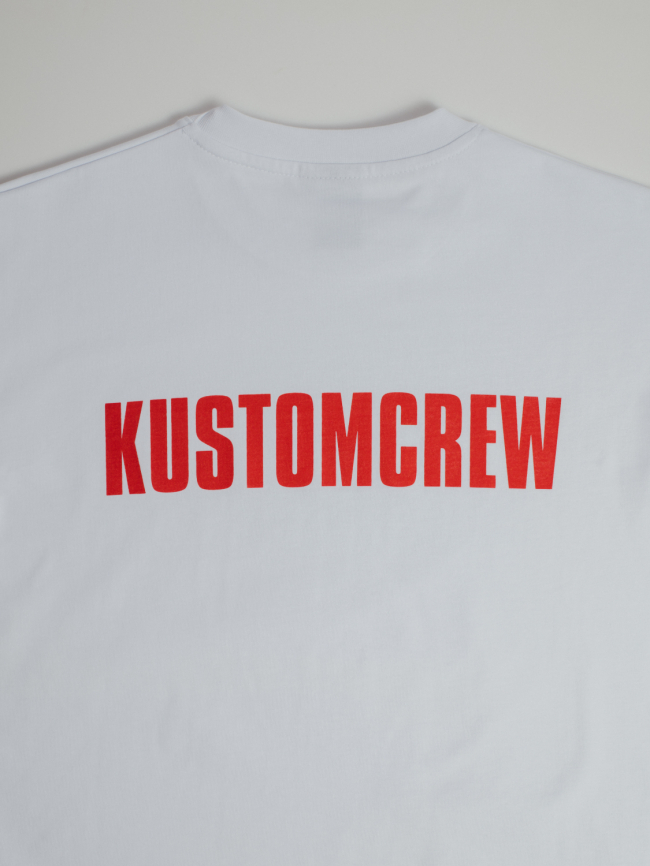 Футболка KUSTOMCREW красно-белая фото 3