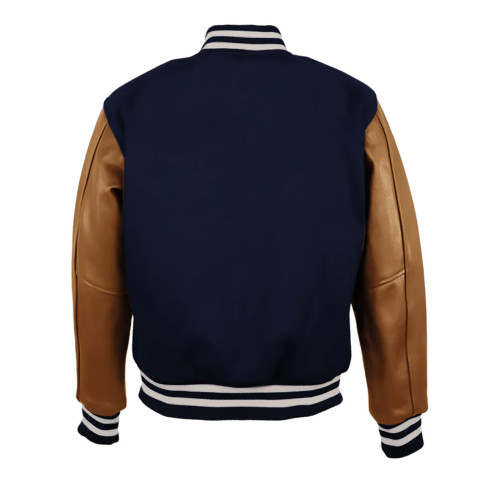 Мотокуртка ROKKER COLLEGE JACKET синий/коричневый фото 2